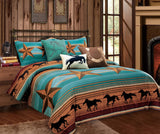 Running Horses 6pc comforter Set: King