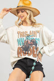 AV1171-KAYLA WESTERN RODEO GRAPHIC SWEATSHIRT: Oatmeal / Contemporary