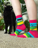 Rise and Shine Asshole Women's Crew Socks With Cats