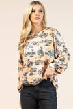 AV1171-JADEN WESTERN BUCKING HORSES PRINT SWEATSHIRT