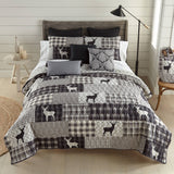 Ridge Point 3pc Quilted Bedding Set: Queen - King