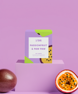 Limited edition Wooden wick Candle - Passionfruit & Paw Paw