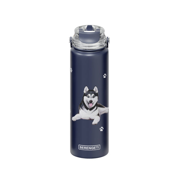 SIBERIAN HUSKY Stainless Steel Water Bottle 24 Oz. SERENGETI