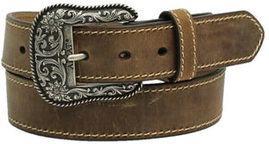 Ariat Ladies Accent Distressed Brown Leather Belt - A1523402