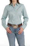 Cinch Ladies Tencel Stripe Long Sleeve - Blue / Light Blue