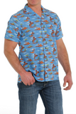 Cinch Mens Short Sleeve - Cowboy