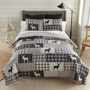 Ridge Point 3pc Quilted Bedding Set: Queen - King