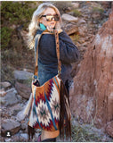 Desert Sunrise Saddle Blanket Tote