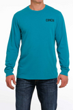 Cinch Mens Long Sleeve Tee - Teal