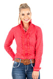 H&H Raspberry Broderie Ruffle Shirt