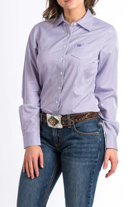 Cinch Ladies Purple Strip Arena Shirt