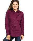 Cinch Ladies Arena Shirt - Burgundy