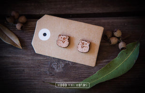 Quokka Earrings - Wood with Words