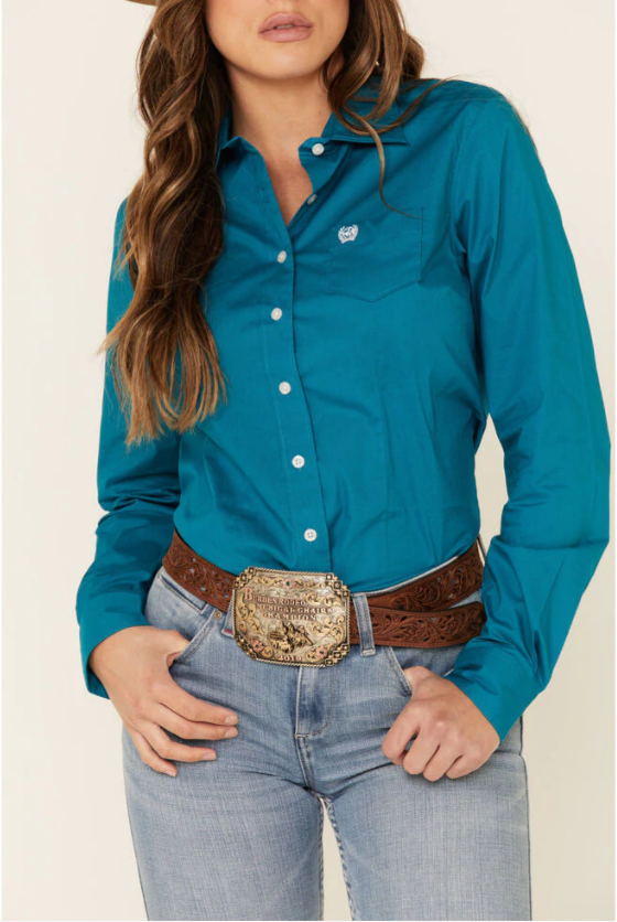 Cinch Ladies Teal Arena Shirt